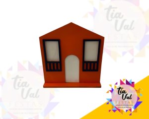 Foto de CASA SÃO JOÃO - MDF - LARANJA - 19 X 21 CM