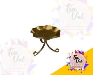 Foto de CASTIÇAL DOURADO DE FERRO P COM PES ENROLADOS PP