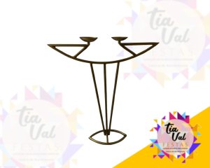 Foto de CANDELABRO DOURADO - FERRO - SUPORTA 2 VELAS
