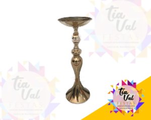 Foto de CASTIÇAL DOURADO PE TORNEADO GRANDE* 