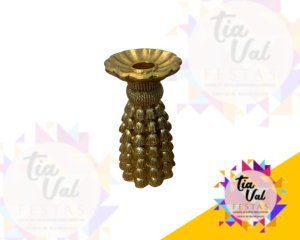 Foto de CASTIÇAL DOURADO - RESINA - PEQUENO - 15 CM