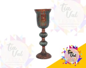 Foto de CASTIÇAL ENVELHECIDO COM AZUL M