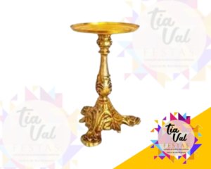 Foto de CASTIÇAL DOURADO ENVELHECIDO DOURADO G