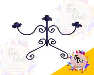 Foto de CANDELABRO ROXO P/ 03 VELAS