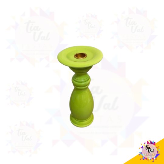 CASTIÇAL VERDE - PEQUENO - 21 CM