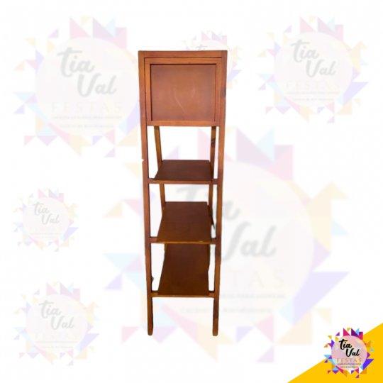 CAVALETE MADEIRA 03 PRATELEIRAS 1 LOUSA