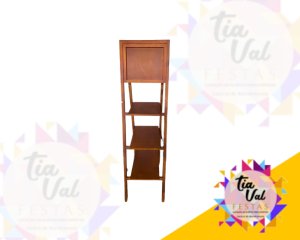 Foto de CAVALETE MADEIRA 03 PRATELEIRAS 1 LOUSA