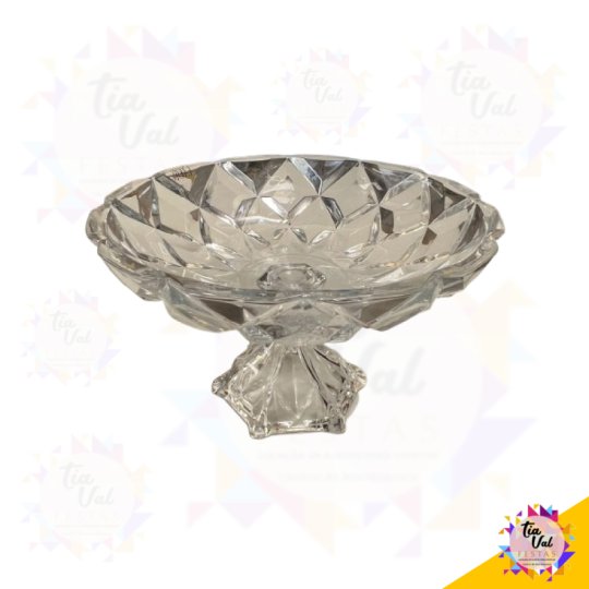 CENTRO DE MESA  VIDRO - CRISTAL 20 X 32 CM