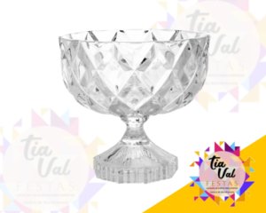 Foto de TAÇA CENTRO DE MESA C/ PE CRISTAL - MEDIA  18 X 18 CM