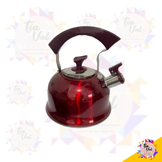 CHALEIRA - VERMAELHA - CHA DE PANELA 20 X 23 CM