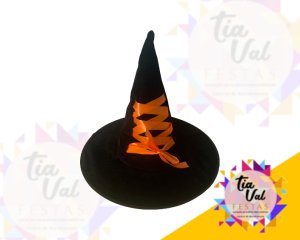 Foto de CHAPEU BRUXA PRETO C/ LARANJA - HALLOWEEN
