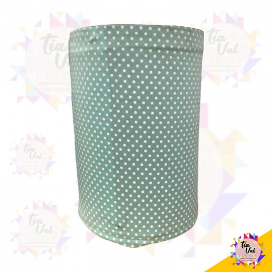 CILINDRO VERDE BOLINHAS BRANCAS