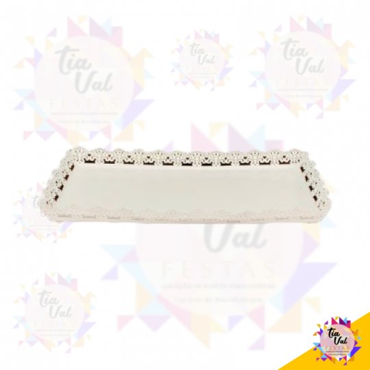 CINZELADO BRANCO BANDEJA RET S/ ESPELHO G