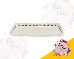 Foto de CINZELADO BRANCO BANDEJA RET S/ ESPELHO G