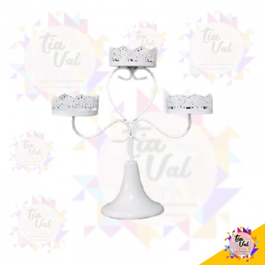 CINZELADO BRANCO CUPCAKE TRIPLO