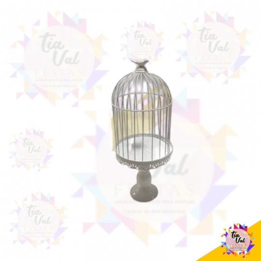 CINZELADO BRANCO GAIOLA P/ DOCES PEQUENA