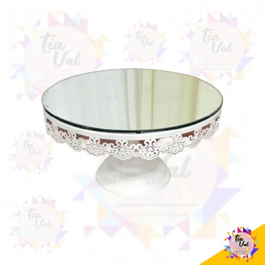 CINZELADO BRANCO PRATO C/ BASE M