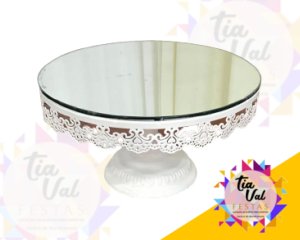 Foto de CINZELADO BRANCO PRATO C/ BASE M