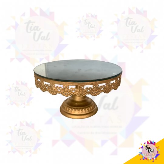 CINZELADO DOURADA BASE REDONDA M 25 CM