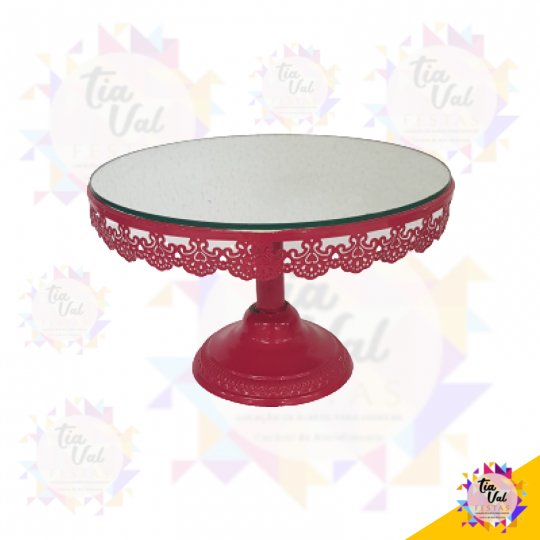 CINZELADO PINK PRATO C/ BASE G - 25 CM
