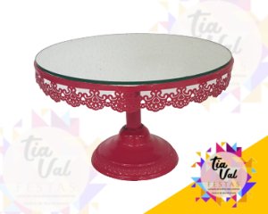 Foto de CINZELADO PINK PRATO C/ BASE G  - 25 CM