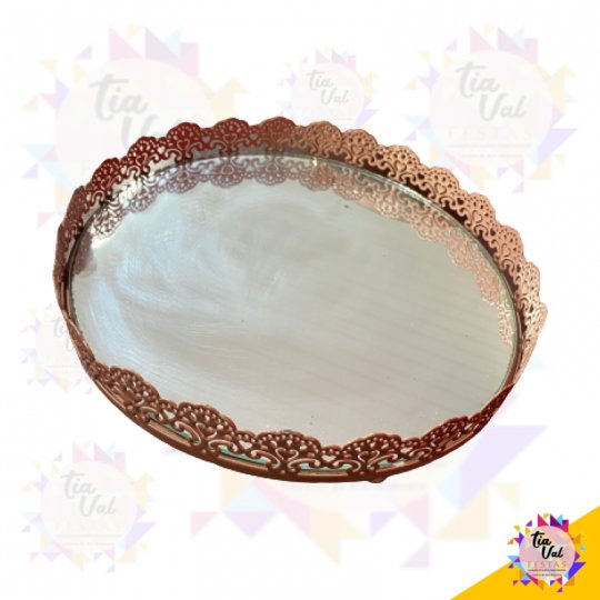 CINZELADO ROSE BANDEJA REDONDA 25 CM