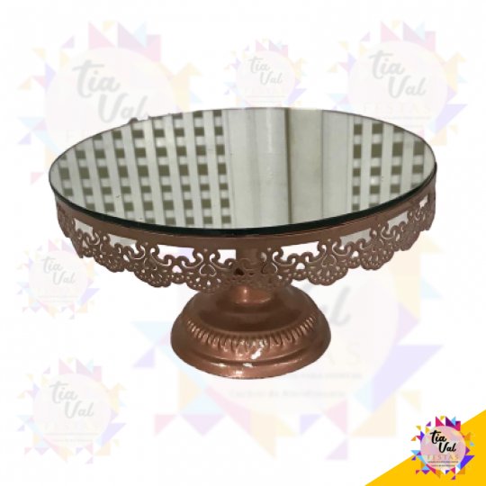 CINZELADO ROSE BASE REDONDA M - 25 CM