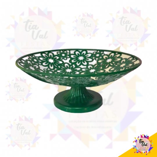 CINZELADO VERDE BANDEIRA FRUTEIRA VAZADA