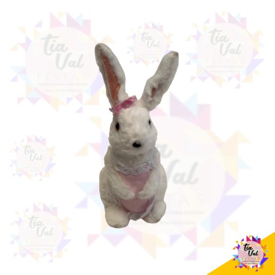 COELHO BRANCA COM ROSA