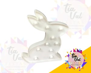 Foto de COELHO BRANCO ILUMINADO - NÃO ACOMPANHA PILHA