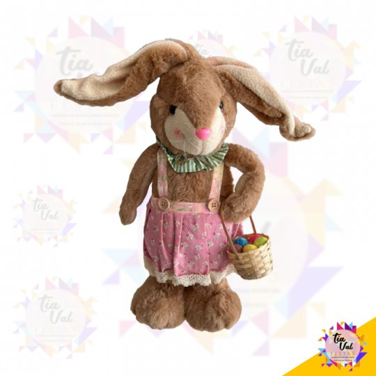 COELHO PASCOA C/ CESTA - PELUCIA 21 X 42 CM