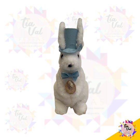 COELHO COM CARTOLA AZUL - PASCOA