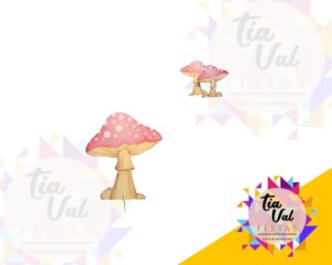 Foto de COGUMELO ROSA - MEDIO 80 X 65 - FADA - BOSQUE - BORBOLETA