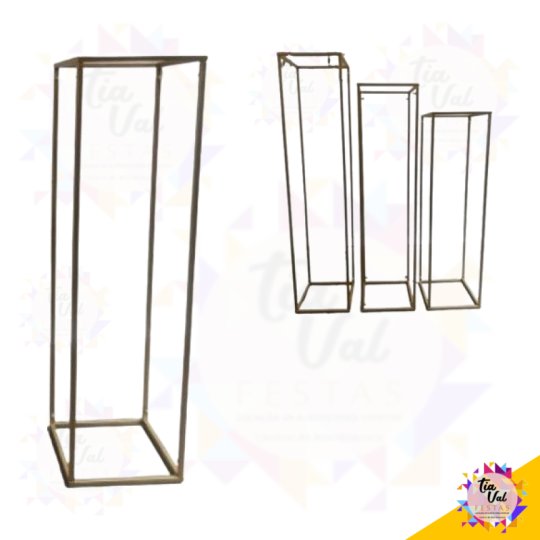 COLUNA DE FERRO - GRANDE - 2M X 0,45CM - DOURADA