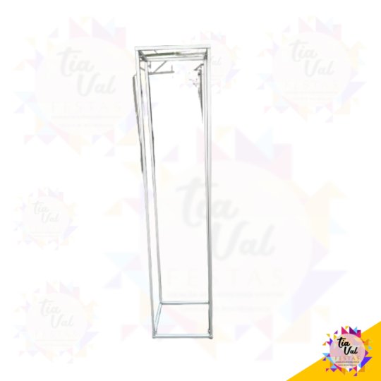 COLUNA DE FERRO - GRANDE - 2M X 0,45CM - PRATA