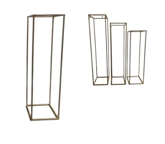 COLUNA DE FERRO - MEDIA - 1,80M X 0,45CM - DOURADA