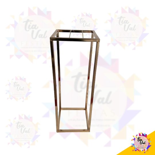 COLUNA DE MESA  -  DOURADA 20 X 20 X 55CM