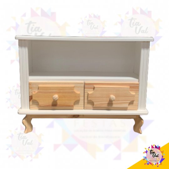 COMODA BAIXA BRANCA C/ GAVETA CRUA