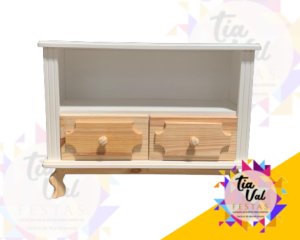 Foto de COMODA BAIXA BRANCA C/ GAVETA CRUA