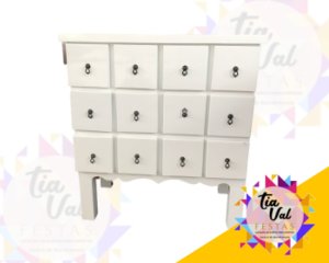 Foto de COMODA BRANCO C/ 12 GAVETAS  (TODO BRANCO)