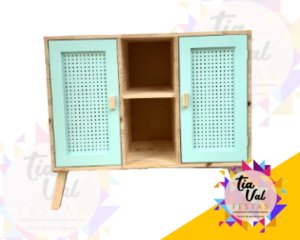 Foto de COMODA VERDE BEBE 2 PORTAS PEGBOARD