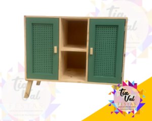 Foto de COMODA VERDE OLIVA 2 PORTAS PEGBOARD