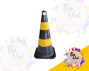 Foto de CONE SINALIZAÇÃO AMARELO - PRETO - CARROS, CONSTRUÇÃO