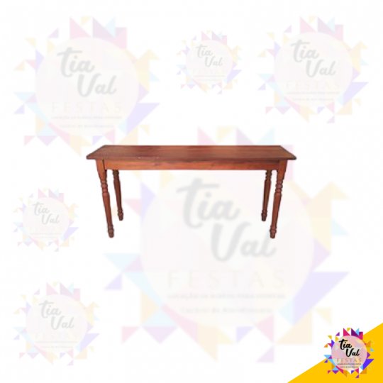 CONSOLE DE MADEIRA RUSTICO (PESADO) 40CM X 1,60M