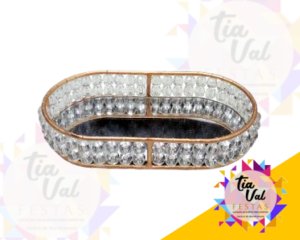 Foto de CRISTAL DOURADO BANDEJA OVAL P