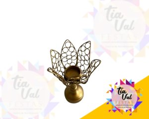 Foto de CRISTAL DOURADO CASTIÇAL FLOR