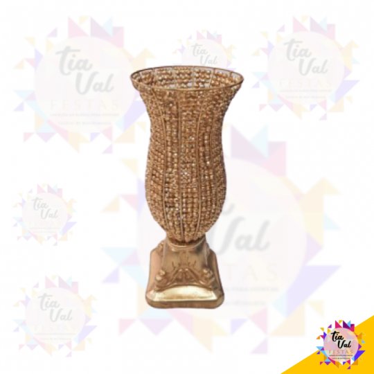 CRISTAL DOURADO VASO G (TODO DOURADO)