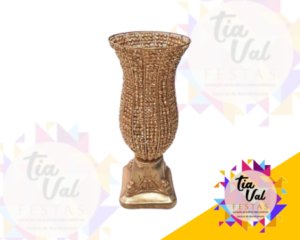 Foto de CRISTAL DOURADO VASO G (TODO DOURADO)
