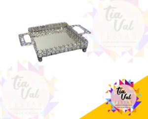 Foto de CRISTAL PRATA BANDEJA QUADRADA P