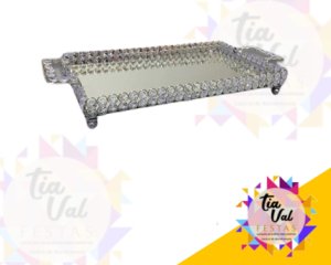 Foto de CRISTAL PRATA BANDEJA RETANGULAR M